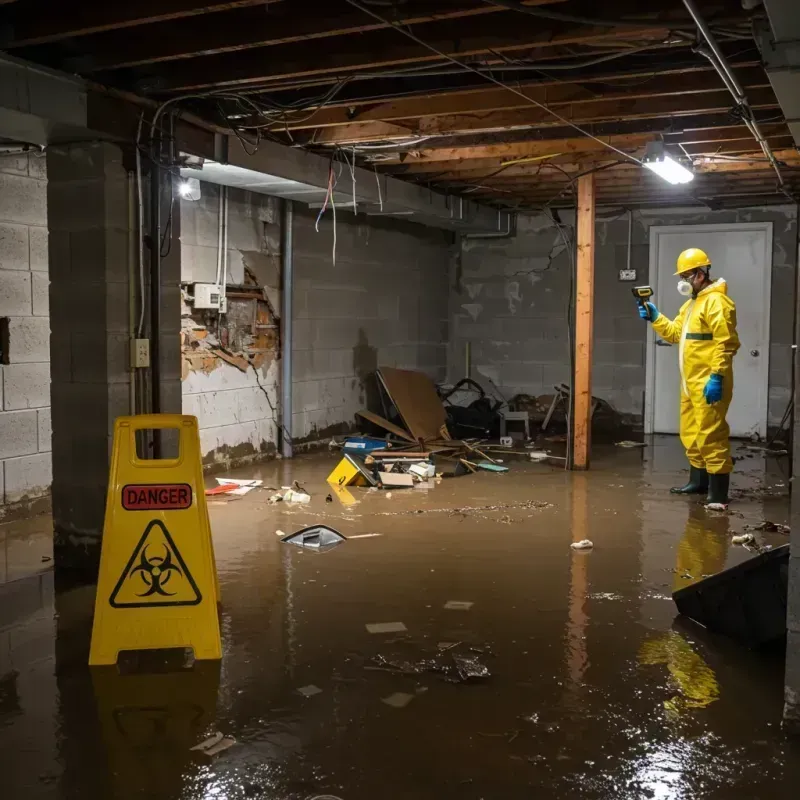 Flooded Basement Electrical Hazard in Beaver City, NE Property